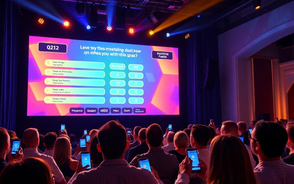 Exemplo de Quiz interativo em evento